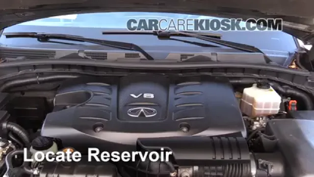 2011 Infiniti QX56 5.6L V8 Líquido limpiaparabrisas Agregar líquido